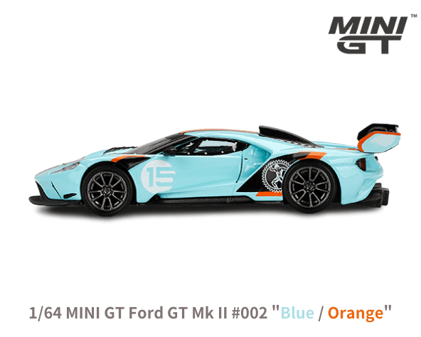 1/64スケール MINI GT「フォードGT MkII #002」(ブルー/オレンジ 1/64スケール MINI GT「フォードGT MkII #002」(ブルー/オレンジ
