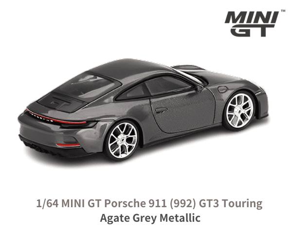 1/64スケール MINI GT「ポルシェ911 (992) GT3ツーリング」(Agate Grey 