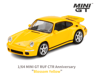 1/64スケール MINI GT「RUF CTR アニバーサリー」(ブロッサムイエロー)ミニカー