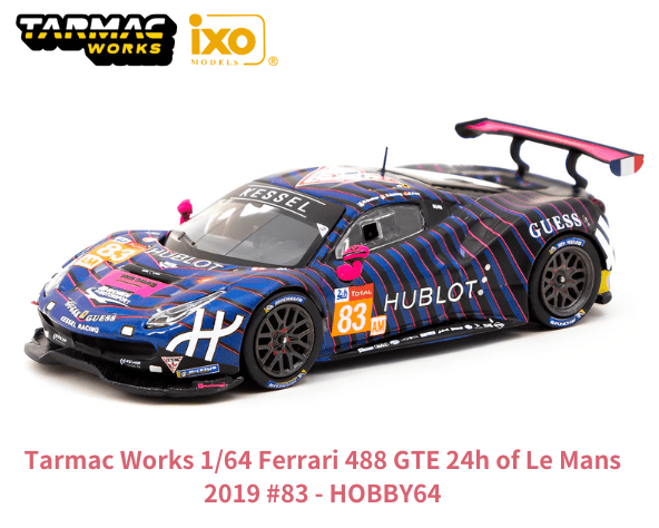 1/64スケール ixo Models/Tarmac Works「フェラーリ488 GTE 24h of Le Mans 2019」ミニカー