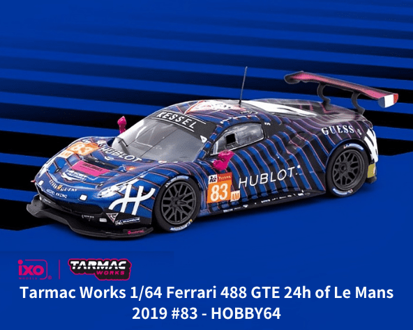 1/64スケール ixo Models/Tarmac Works「フェラーリ488 GTE 24h of Le Mans 2019」ミニカー