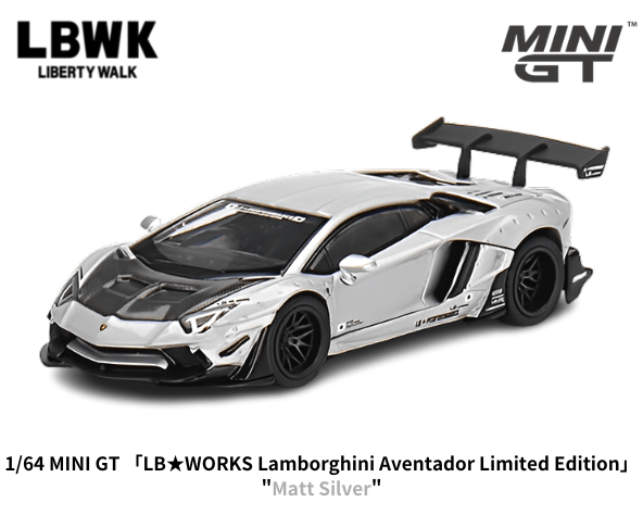 1/64スケール MINI GT「LB☆WORKSランボルギーニ・アヴェンタドール 