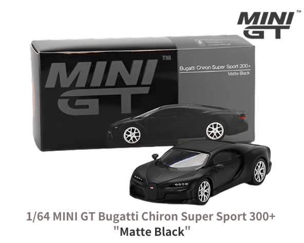 1/64スケール MINI GT「ブガッティ・シロン・スーパースポーツ300+」(マットブラック)ミニカー