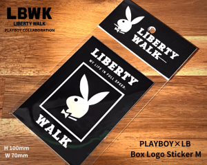 Liberty Walk「PLAYBOY×LB Boxロゴステッカー M」(H:10cm×W:7cm)