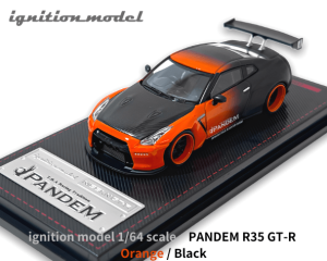 Ignition Model 1/64スケール「PANDEM R35 GT-R」(オレンジ/ブラック)ミニカー