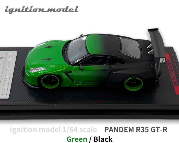 Ignition Model 1/64スケール「PANDEM R35 GT-R」(グリーン/ブラック)ミニカー