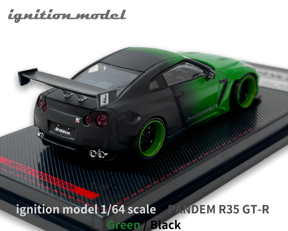 Ignition Model 1/64スケール「PANDEM R35 GT-R」(グリーン/ブラック)ミニカー