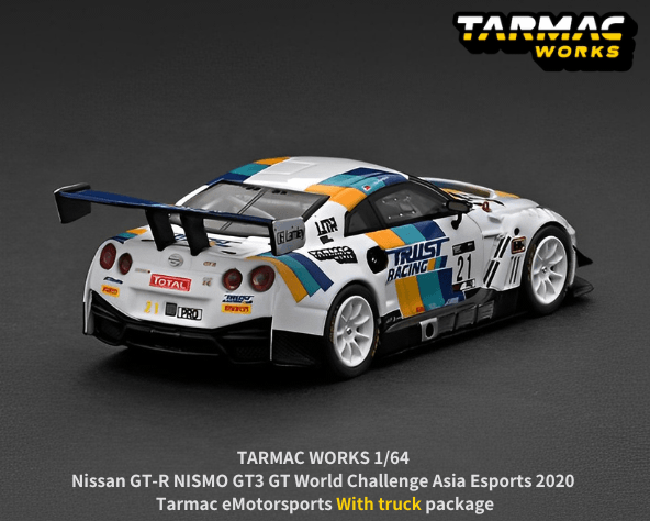▲新品■ Tarmac 1/64 日産 GT-R ニスモ GT3 GT GReddy 2020 EスポーツGTワールドチャレンジ アジア #21 L.Moreno トラック型パッケージ
