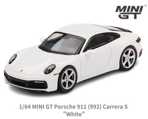 1/64スケール MINI GT「ポルシェ911(992)カレラS」(ホワイト)ミニカー