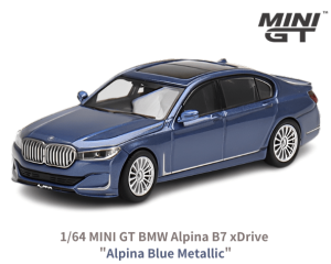 1/64スケール MINI GT「BMWアルピナ B7 xDrive」(アルピナブルーメタリック)ミニカー