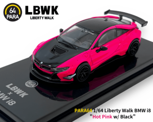 <img class='new_mark_img1' src='https://img.shop-pro.jp/img/new/icons5.gif' style='border:none;display:inline;margin:0px;padding:0px;width:auto;' />1/64スケール PARA64「Liberty Walk BMW i8」(ホットピンク/ブラック)ミニカー