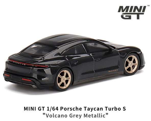 1/64スケール MINI GT「ポルシェ・タイカンターボS」(バルカノグレーメタリック)ミニカー