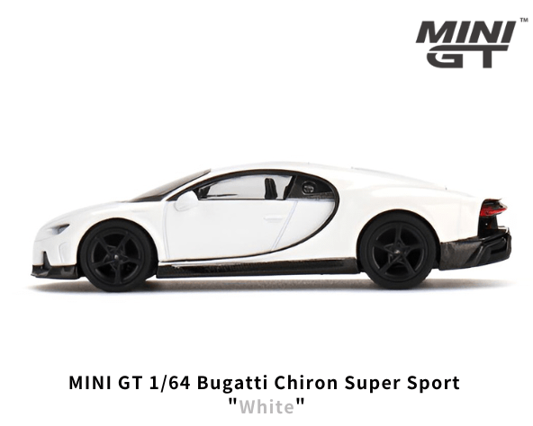 1/64スケール MINI GT「ブガッティ・シロン・スーパースポーツ」(ホワイト)ミニカー