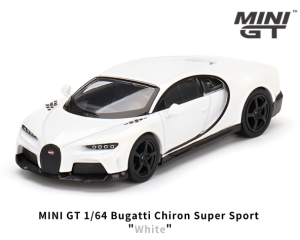1/64スケール MINI GT「ブガッティ・シロン・スーパースポーツ」(ホワイト)ミニカー