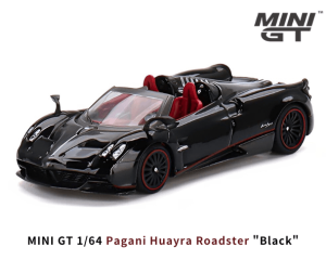 1/64スケール MINI GT「パガーニ・ウアイラ・ロードスター」(ブラック)ミニカー