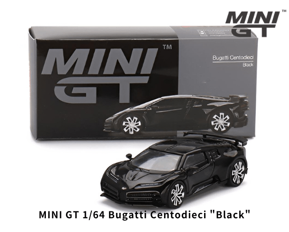 1/64スケール MINI GT「ブガッティ・チェントディエチ」(ブラック