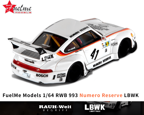 1/64スケール FuelMe Models「RWB 997 NUMERO RESERVE LBWK」(ホワイト