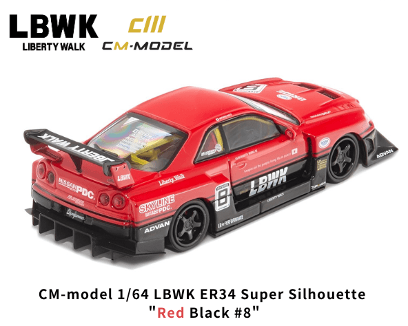 1/64スケール CM MODEL「LB-ER34 Super Silhouette NISSAN SKYLINE #8