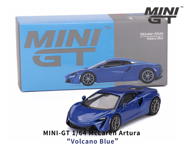 1/64スケール MINI GT「マクラーレン・アルトゥーラ」(ボルカノブルー)ミニカー