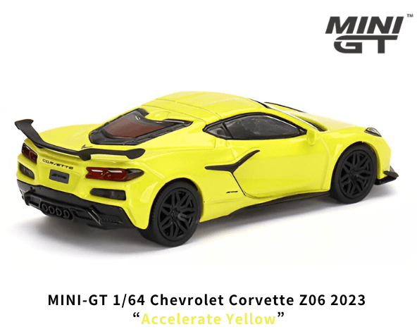 mini GT MGT00441-L 1/64 シボレー コルベット Z06 2023 アクセレレートイエロー(左ハンドル)