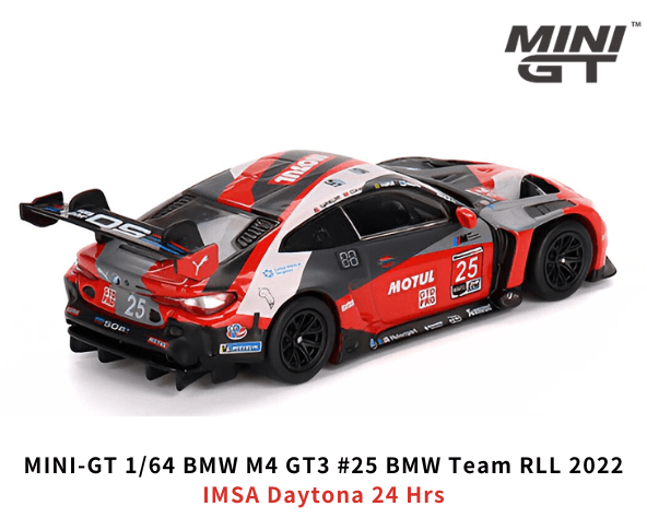 1/64スケール MINI GT「BMW M4 GT3 IMSA デイトナ24時間 2022 #25 BMW