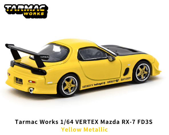 1/64スケール Tarmac Works「VERTEX マツダ RX-7 FD3S」(イエロー