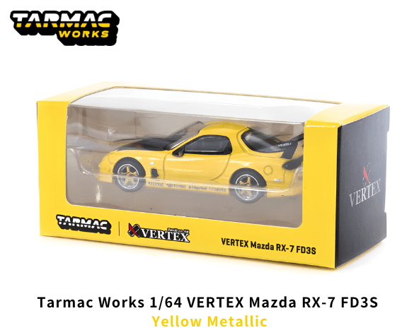 1/64スケール Tarmac Works「VERTEX マツダ RX-7 FD3S」(イエロー