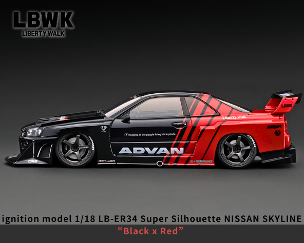 1/18スケール ignition model「LB-ER34 Super Silhouette SKYLINE 