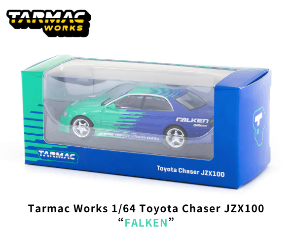 ターマック 1/64 チェイサー VERTEX FALKEN jzx100 1/64スケール Tarmac Works「トヨタ・チェイサーJZX100