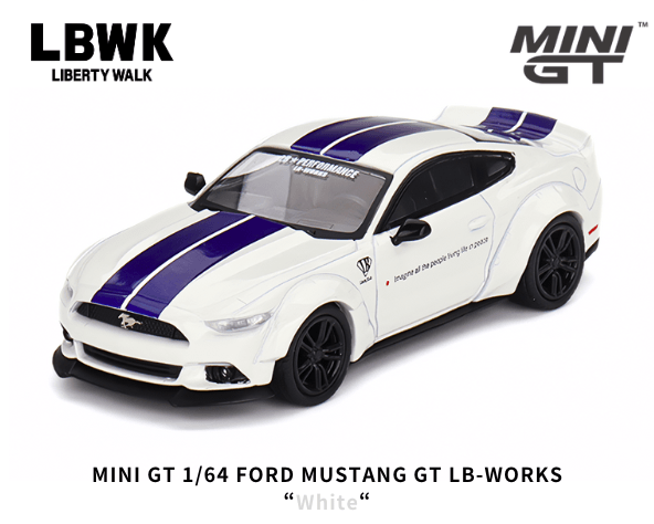 1/64スケール MINI GT「LB-WORKS フォード・マスタングGT」(ホワイト