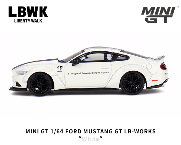 1/64スケール MINI GT「LB-WORKS フォード・マスタングGT」(ホワイト 