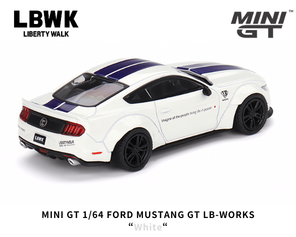 1/64スケール MINI GT「LB-WORKS フォード・マスタングGT」(ホワイト 