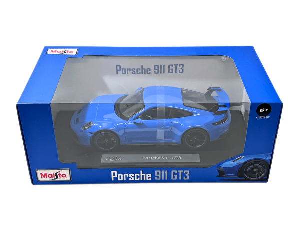 1/18スケール MAISTO「ポルシェ 911 GT3 2022」(ブルー)ミニカー