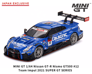 <img class='new_mark_img1' src='https://img.shop-pro.jp/img/new/icons5.gif' style='border:none;display:inline;margin:0px;padding:0px;width:auto;' />1/64 MINI GTNissan GT-R Nismo GT500 SUPER GT꡼ 2021 #12 Team Impulץߥ˥