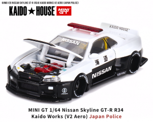 1/64 MINI GT  KAIDOHOUSE饤 GT-R R34 Kaido Works (V2 Aero) ѥȥץߥ˥