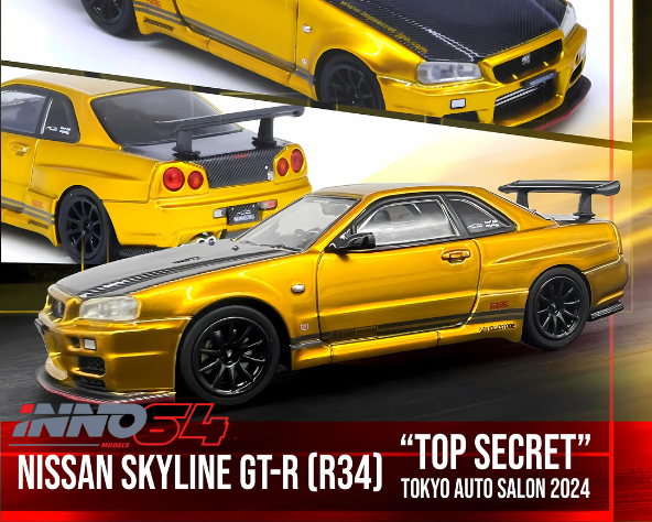 INNO MODELS 1/64「スカイライン GT-R (R34)”TOP SECRET” 東京 INNO MODELS 1/64「スカイライン GT-R (R34)”TOP SECRET” 東京