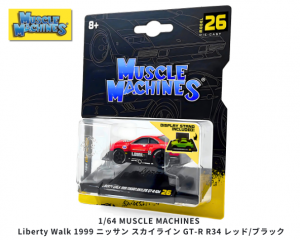 1/64 MUSCLE MACHINESLiberty Walk 1999 ˥å 饤 GT-R R34(å/֥å)ߥ˥