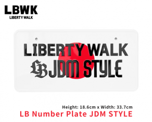 <img class='new_mark_img1' src='https://img.shop-pro.jp/img/new/icons5.gif' style='border:none;display:inline;margin:0px;padding:0px;width:auto;' />Liberty WalkLB Number Plate JDM STYLE(Height: 18.6cm x Width: 33.7cm)