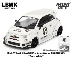 <img class='new_mark_img1' src='https://img.shop-pro.jp/img/new/icons5.gif' style='border:none;display:inline;margin:0px;padding:0px;width:auto;' />1/64 MINI GTLB-WORKS x Abas Works ABARTH 595 Gara White(LB֥ꥹѥå)ߥ˥