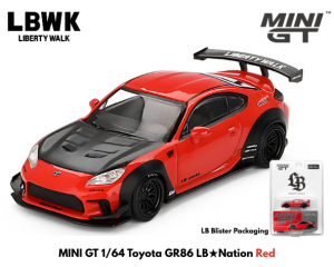 <img class='new_mark_img1' src='https://img.shop-pro.jp/img/new/icons5.gif' style='border:none;display:inline;margin:0px;padding:0px;width:auto;' />1/64 MINI GTToyota GR86 LBNation Red(LB֥ꥹѥå)ߥ˥