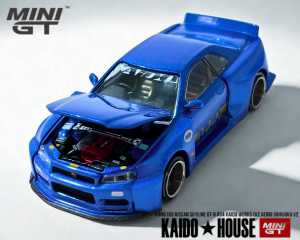 1/64 MINI GT  KAIDOHOUSE饤 GT-R R34 Kaido Works (V2 ) SHINJUKU V2ץߥ˥