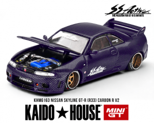 <img class='new_mark_img1' src='https://img.shop-pro.jp/img/new/icons5.gif' style='border:none;display:inline;margin:0px;padding:0px;width:auto;' />1/64 MINI GT  KAIDOHOUSE饤 GT-R R33 Active Carbon R V2ץߥ˥