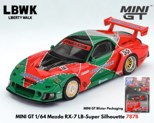 <img class='new_mark_img1' src='https://img.shop-pro.jp/img/new/icons5.gif' style='border:none;display:inline;margin:0px;padding:0px;width:auto;' />1/64�������� MINI GT�֥ޥĥ�RX-7 LB-Super Silhouette 787B��(MINI GT�֥ꥹ�����ѥå�������)�ߥ˥���