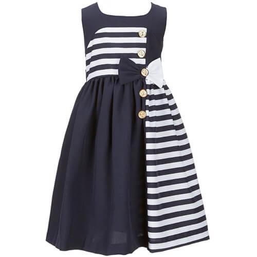 Bonnie Jean ゴールドボタンのマリンボーダードレス ジュニアサイズ 輸入子供服 ドレス ワンピースのお店 Coppa Bonnie Jean ゴールドボタンのマリンボーダードレス ジュニアサイズ 輸入子供服 ドレス ワンピースのお店 Coppa