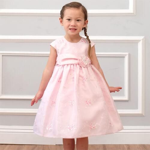 Isobella and Chloe ピンクの小花のドレス（トドラーサイズ）