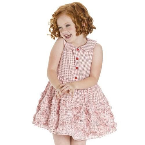 Biscotti 赤の水玉ロゼットワンピース キッズサイズ 輸入子供服 ドレス ワンピースのお店 Coppa Biscotti 赤の水玉ロゼットワンピース キッズサイズ 輸入子供服 ドレス ワンピースのお店 Coppa