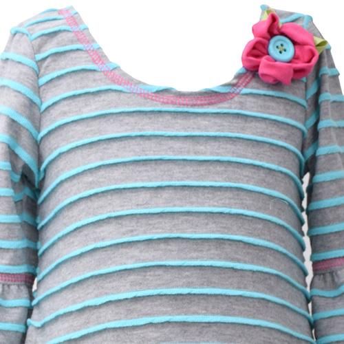 Bonnie Jean 水色ボーダーのベルスリーブワンピース キッズサイズ 輸入子供服 ドレス ワンピースのお店 Coppa Bonnie Jean 水色ボーダーのベルスリーブワンピース キッズサイズ 輸入子供服 ドレス ワンピースのお店 Coppa