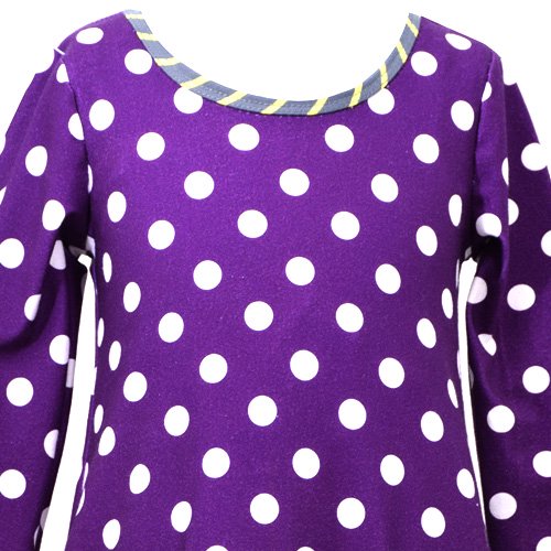 Bonnie Jean　紫の水玉長袖ワンピース（トドラーサイズ） - 輸入子供服・ドレス・ワンピースのお店 coppa