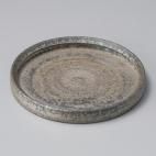 黒窯変6.0切立皿 約18cm 和食器 丸皿 中皿 ブラック系 業務用 ［陶雅］ 19-22422-669