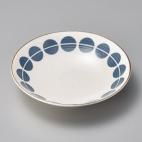 リング22c深プレート 約22cm 和食器 丸皿 中皿 ブルー系 業務用 ［陶雅］ 19-22519-199
